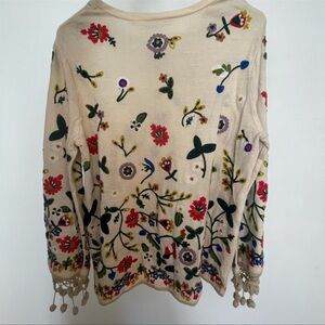 Alice + Olivia Embroidered Floral Sweater New With Tags